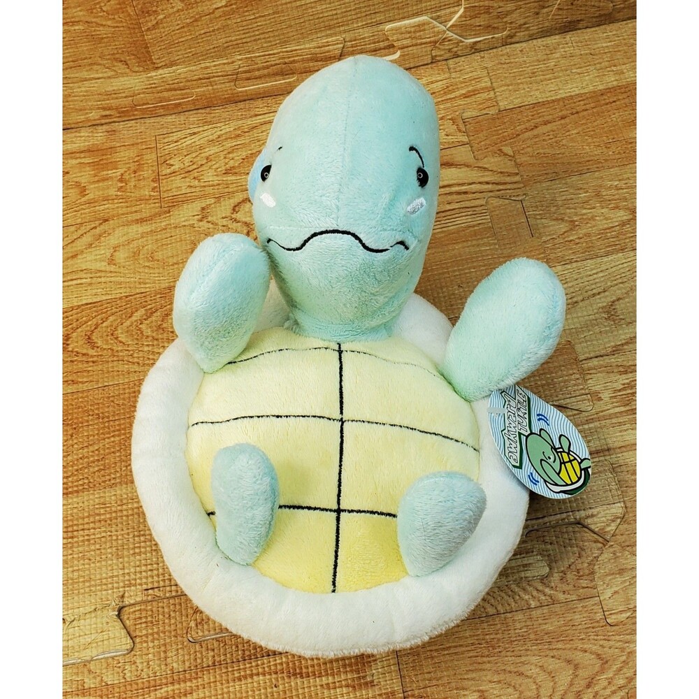 Awkward Turtle Baby Blue Yellow Shell Soft Bean Bag 8" Plush NWT